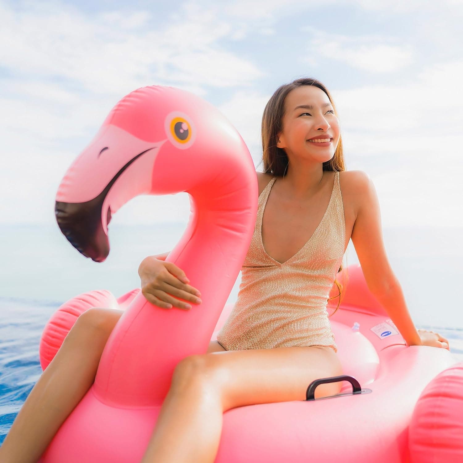 Intex Flamant rose à chevaucher 57558NP – 142 × 137 × 97 cm