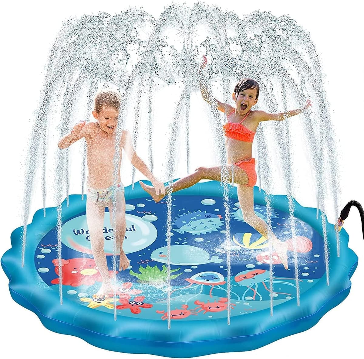 PELLOR Tapis d'eau pataugeoire 170cm